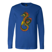 Load image into Gallery viewer, Chinese Art Dragon, Unisex Long Sleeve T-Shirt, Extended Sizes Available, Shipping Included