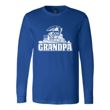Load image into Gallery viewer, Grandpa Train Locomotive - Men's Long Sleeve T-Shirt, Multi Colors, Extended Sizes, Shipping Included