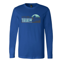 Load image into Gallery viewer, Let's Roll (Train) Retro - Unisex Long Sleeve T-Shirt, Multi Colors, Extended Sizes, Shipping Included