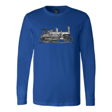 Load image into Gallery viewer, Vintage Locomotive Unisex Long Sleeve T-Shirt Extended Sizes Available Shipping Included