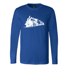 Load image into Gallery viewer, Locomotive Sketch Perspective - Unisex Long Sleeve T-Shirt, Multi Colors, Extended Sizes, Shipping Included