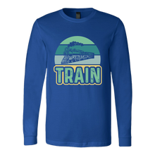 Load image into Gallery viewer, Retro Vintage Train - Unisex Long Sleeve T-Shirt, Multi Colors, Extended Sizes, Shipping Included