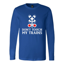 Load image into Gallery viewer, Don't Touch My Trains Unisex Long Sleeve T-Shirt Extended Sizes Available Shipping Included