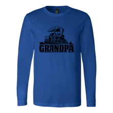 Load image into Gallery viewer, Grandpa Train, Locomotive - Unisex Long Sleeve T-Shirt, Multi Colors, Extended Sizes, Shipping Included