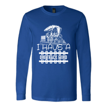 Load image into Gallery viewer, One Track Mind - Unisex Long Sleeve T-Shirt, Multi Colors, Extended Sizes, Shipping Included
