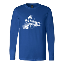 Load image into Gallery viewer, Distressed Steam Train Unisex Long Sleeve T-Shirt Extended Sizes Available Shipping Included