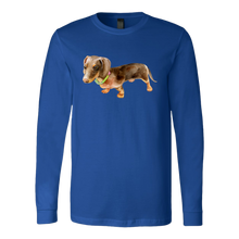 Load image into Gallery viewer, Flower Doxie Long Sleeved T-Shirt, Unisex, Multi Colors, Extended Size, Free Shipping