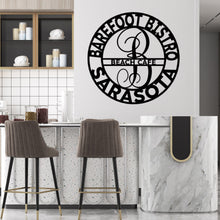 Load image into Gallery viewer, SPLIT NAME Monogram - Steel Sign, Multiple Sizes and Colors Available