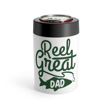 Load image into Gallery viewer, Can Holder Koozie REEL GREAT DAD Fishing Multiple Colors Shipping Included