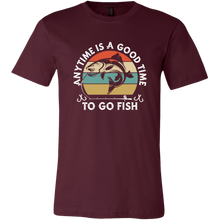 Load image into Gallery viewer, Anytime is a Good Time to Go Fish - Unisex T-Shirt, Extended Sizes, Shipping Included