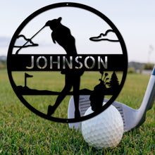 Load image into Gallery viewer, Lady Golfer Monogram, Customized Text, Multi Sizes & Colors, Perfect Gift for Female Golf Lover