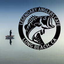 Load image into Gallery viewer, BASS Fishing Monogram - Steel Sign, Multiple Sizes and Colors Available