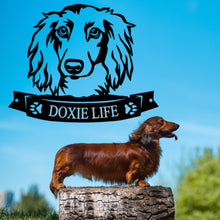 Load image into Gallery viewer, Cutie Dachshund Face You Must Have!  - Steel Sign. Multi colors & sizes available. Short, long hair, wire hair versions!