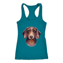 Load image into Gallery viewer, Dachshund Watercolor Ladies Racerback Tank Multi Colors Free Shipping