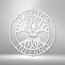 Load image into Gallery viewer, Cool Spooky Skull Tree of Doom Monogram - Steel Sign, Multi Sizes & Colors, Biker Motorcycle Man Cave