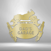 Load image into Gallery viewer, Cruiser Bike Motorcycle Monogram Steel Plaque, Mechanic Workshop Garage Sign Like Harley