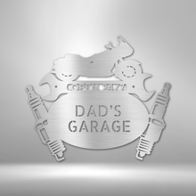 Load image into Gallery viewer, Cruiser Bike Motorcycle Monogram Steel Plaque, Mechanic Workshop Garage Sign Like Harley