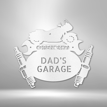 Load image into Gallery viewer, Cruiser Bike Motorcycle Monogram Steel Plaque, Mechanic Workshop Garage Sign Like Harley