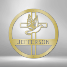 Load image into Gallery viewer, DOVE & CROSS Monogram - Steel Sign, Multiple Colors and Sizes Available