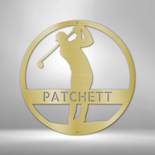 Load image into Gallery viewer, GOLFER Monogram - Laser Cut Steel Sign in Multiple Colors and Sizes