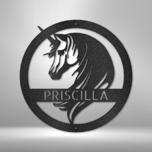 Load image into Gallery viewer, UNICORN Monogram - Steel Sign, Multiple Sizes and Colors Available