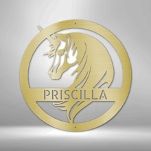 Load image into Gallery viewer, UNICORN Monogram - Steel Sign, Multiple Sizes and Colors Available