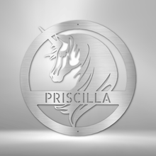 Load image into Gallery viewer, UNICORN Monogram - Steel Sign, Multiple Sizes and Colors Available