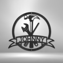 Load image into Gallery viewer, TOOL MAN Monogram - Steel Sign, Multiple Sizes and Colors Available