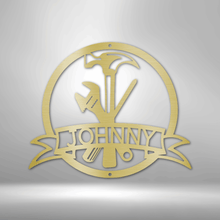 Load image into Gallery viewer, TOOL MAN Monogram - Steel Sign, Multiple Sizes and Colors Available