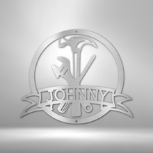 Load image into Gallery viewer, TOOL MAN Monogram - Steel Sign, Multiple Sizes and Colors Available