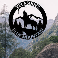 Load image into Gallery viewer, HOWLING WOLF Monogram - Steel Sign, Multiple Sizes and Powder Coat Colors