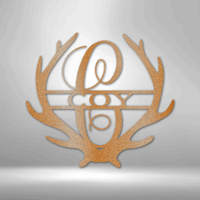 Load image into Gallery viewer, ANTLER Monogram - Steel Sign, Multiple Sizes and Powder Coat Colors