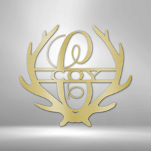 Load image into Gallery viewer, ANTLER Monogram - Steel Sign, Multiple Sizes and Powder Coat Colors