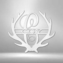 Load image into Gallery viewer, ANTLER Monogram - Steel Sign, Multiple Sizes and Powder Coat Colors