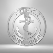 Load image into Gallery viewer, ANCHOR Family Name Steel Sign, Multiple Colors and Sizes