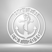 Load image into Gallery viewer, ANCHOR Family Name Steel Sign, Multiple Colors and Sizes