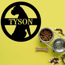 Load image into Gallery viewer, Critter Collection BOXER Name Monogram, Laser Cut Steel Sign, Multi Sizes & Colors