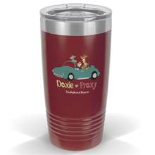 Load image into Gallery viewer, Doxie By Proxy Logo Insulated 20oz Travel Tumbler, 15 Colors, Shipping Included