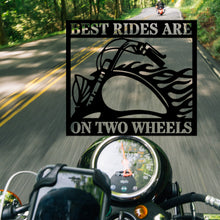 Load image into Gallery viewer, MOTORCYCLE FLAMING TANK - Steel Sign, Multiple Sizes and Colors Available