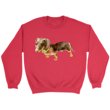 Load image into Gallery viewer, Doxie Flower Collar Unisex Sweatshirt Multi Color Extended Sizes Free Shipping