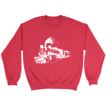 Load image into Gallery viewer, Distressed Old Steam Train Unisex Sweat Shirt Multi Colors Extended Sizes Shipping Included