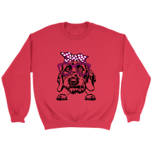 Load image into Gallery viewer, Wirehair Dachshund With Glasses Unisex Sweatshirt Multi Color Extended Sizes Free Shipping