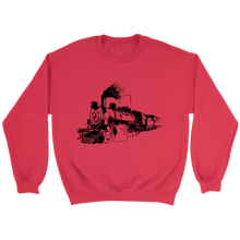 Load image into Gallery viewer, Distressed Old Steam Train Unisex Sweat Shirt Multi Colors Extended Sizes Shipping Included