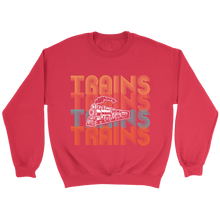 Load image into Gallery viewer, Trains Locomotive Unisex Sweat Shirt Multi Color Extended Sizes Shipping Included