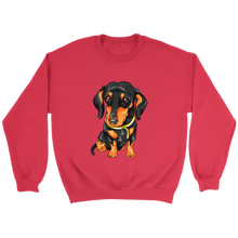Load image into Gallery viewer, Doxie Black and Tan Unisex Sweatshirt Multi Color Extended Sizes Free Shipping