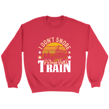 Load image into Gallery viewer, I Dream I'm A Train Unisex Sweat Shirt Multi Colors Extended Sizes Shipping Included