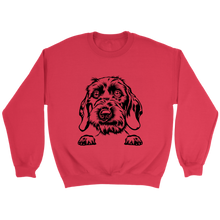 Load image into Gallery viewer, Wirehair Dachshund With Paws Unisex Sweatshirt Multi Color Extended Sizes Free Shipping