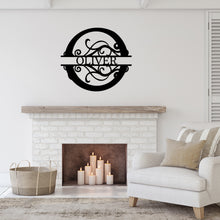 Load image into Gallery viewer, SPLIT LETTER MONOGRAM Family Name Steel Sign, Multiple Metals & Sizes