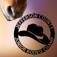 Load image into Gallery viewer, STYLIZED COWBOY HAT Monogram - Steel Sign, Multiple Sizes and Colors Available