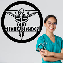 Load image into Gallery viewer, NURSE SYMBOL Monogram - Steel Sign, Multiple Sizes and Colors Available